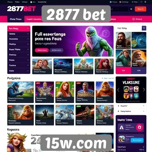 Análise da interface do site 2877 bet